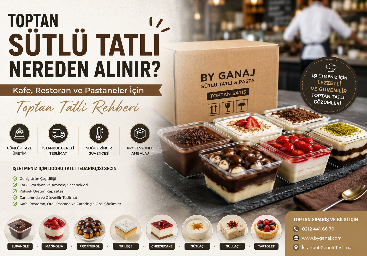 Toptan Sütlü Tatlı Nereden Alınır? Kafe, Restoran ve Pastaneler İçin Toptan Tatlı Rehberi